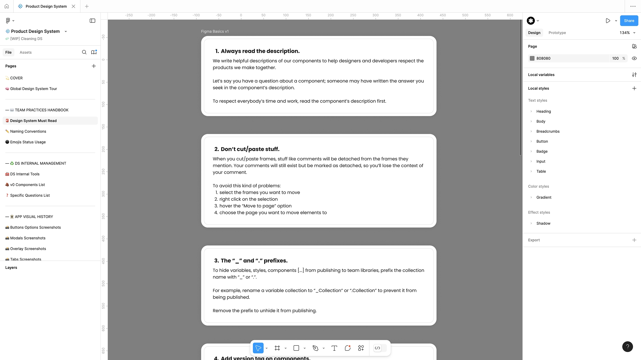 Polar Analytics design system global readme and guidelines