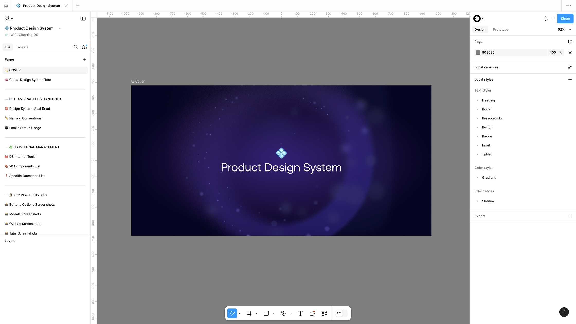 Polar Analytics design system Figma file cover